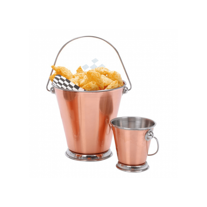 Serving Bucket Steel Copper Ø12x12cm (1 Unit) 