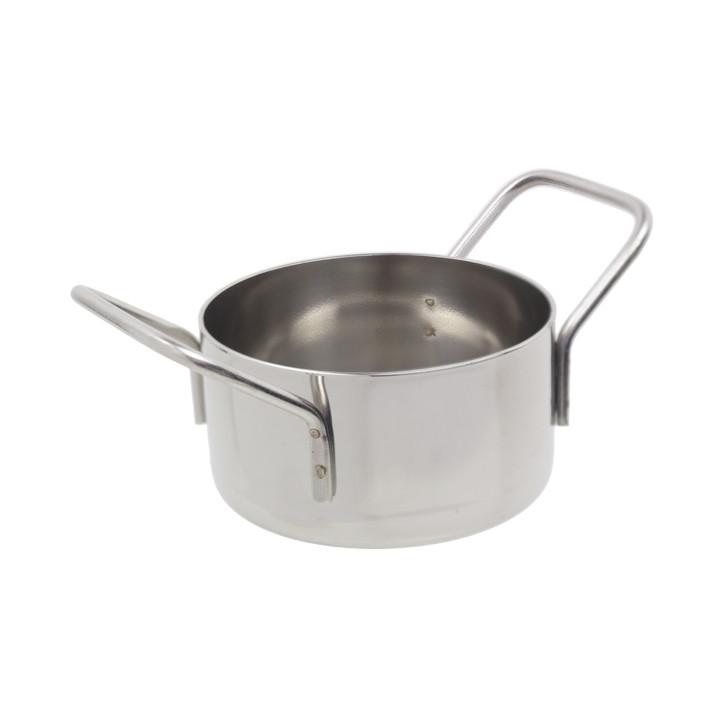 Serving Mini Cooking Pot Bowl Steel Ø8x4,5cm (1 Unit) 