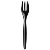 Plastic Fork PS "Luxury" Black 17,5 cm (100 Units)  