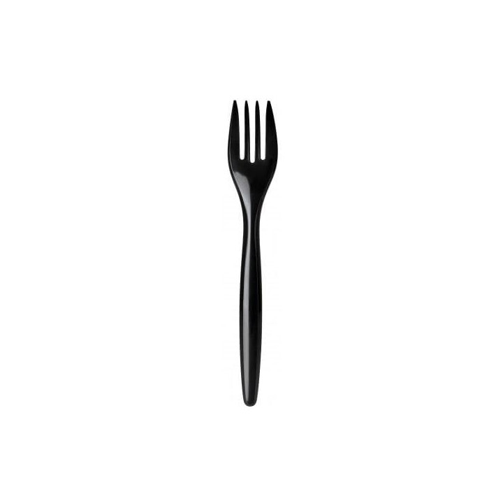Plastic Fork PS "Luxury" Black 17,5 cm (100 Units)  