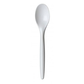 Plastic Teaspoon PS "Luxury" White 12,3cm (100 Units)  