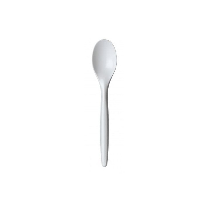 Plastic Teaspoon PS "Luxury" White 12,3cm (100 Units)  