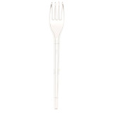 Plastic Fork PS Clear 17cm (100 Units)  