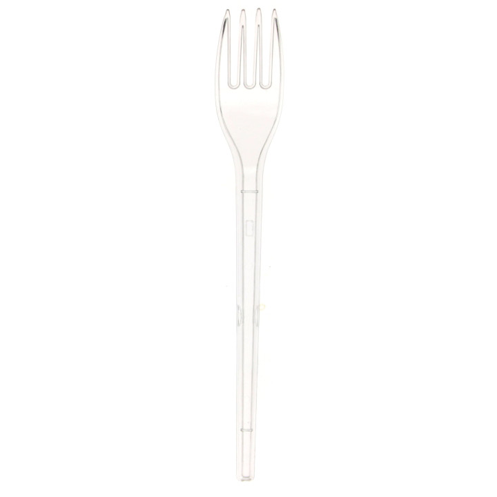 Plastic Fork PS Clear 17cm (100 Units)  
