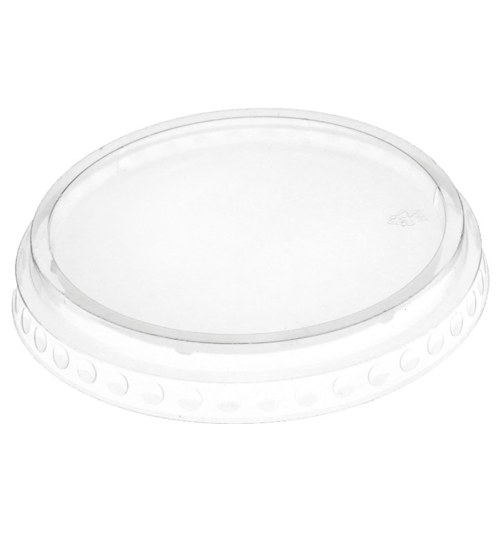 Plastic Lid PET Crystal Flat Ø9,5cm (112 Units)