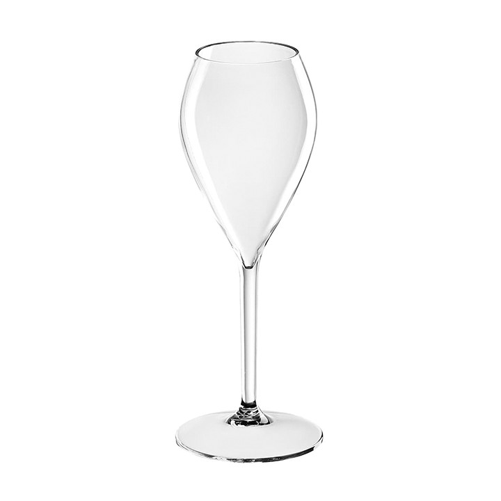 Reusable Plastic Glass Wine PC Clear Pearl 240ml (6 Units)