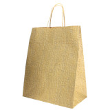 Paper Bag with Handles Kraft 80g 26+14x32cm (50 Units) 