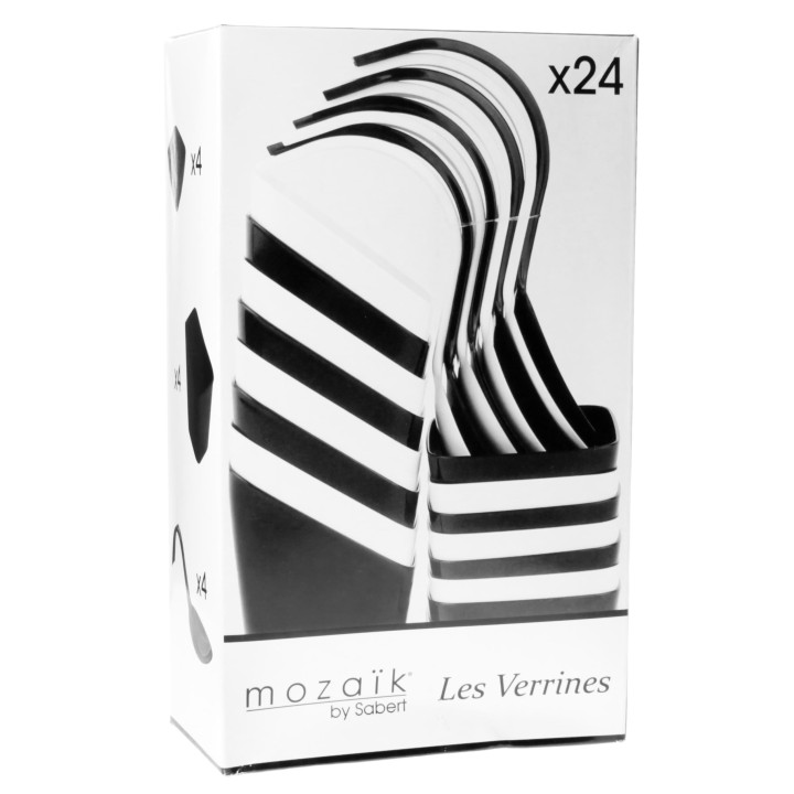 Tasting Dishes Kit PS White and Black 24 Pieces (12 Kits)