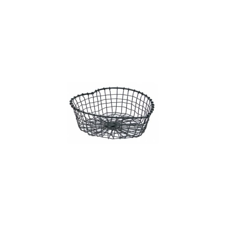 Serving Basket Containers Steel Heart Shape Black 28x27x9cm (6 Units)