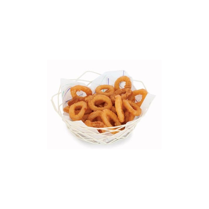 Basket Containers Steel Round Shape Cream Ø20x5cm (6 Units)