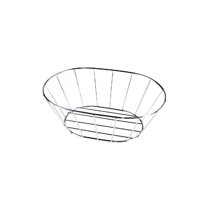 Basket Containers Steel Oval Shape Silver 21,6x14x7,6cm (24 Units)