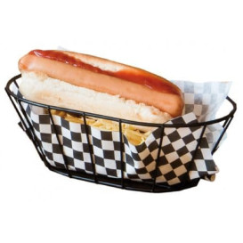 Basket Containers Steel Oval Shape Black 21,6x14x7,6cm (1 Unit) 