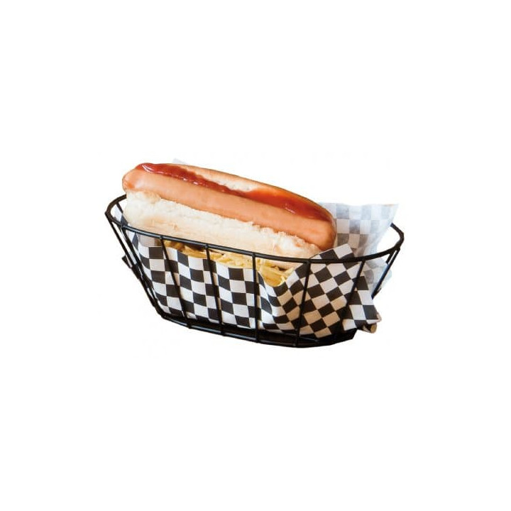 Basket Containers Steel Oval Shape Black 21,6x14x7,6cm (1 Unit) 