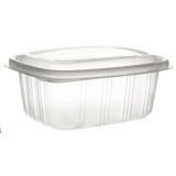 Plastic Hinged Deli Container Microwavable PP High Dome Lid 500ml (50 Units) 
