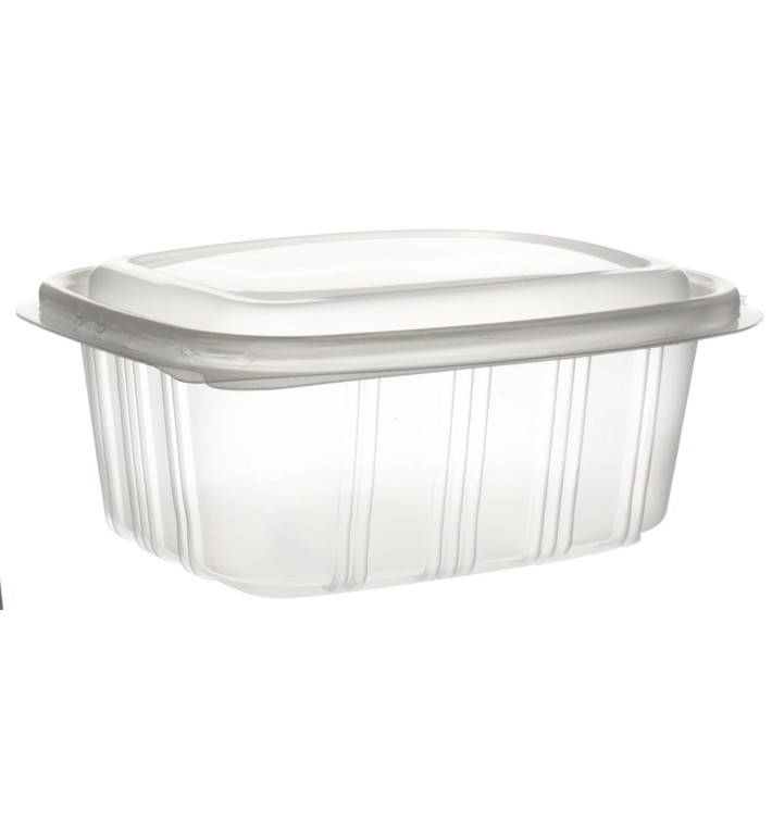 Plastic Hinged Deli Container Microwavable PP High Dome Lid 500ml (750 Units)