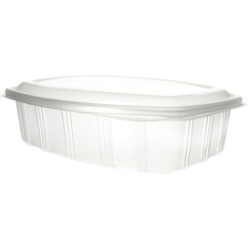 Plastic Hinged Deli Container Microwavable PP High Dome Lid 1500ml (200 Units)