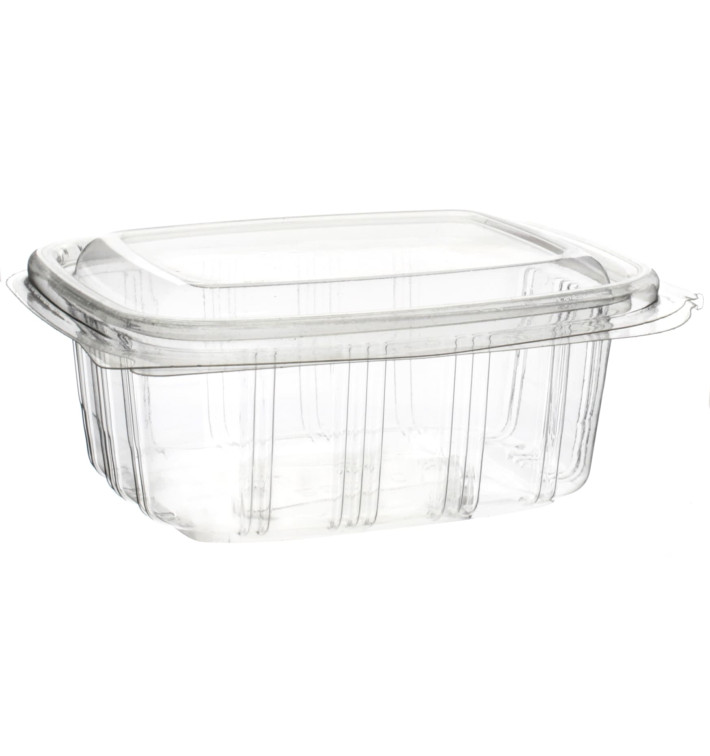 Plastic Hinged Deli Container OPS High Dome Lid 250ml (50 Units) 