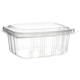 Plastic Hinged Deli Container OPS High Dome Lid 370ml (50 Units) 