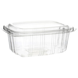 Plastic Hinged Deli Container OPS High Dome Lid 500ml (750 Units)