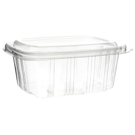 Plastic Hinged Deli Container OPS High Dome Lid 750ml (50 Units) 