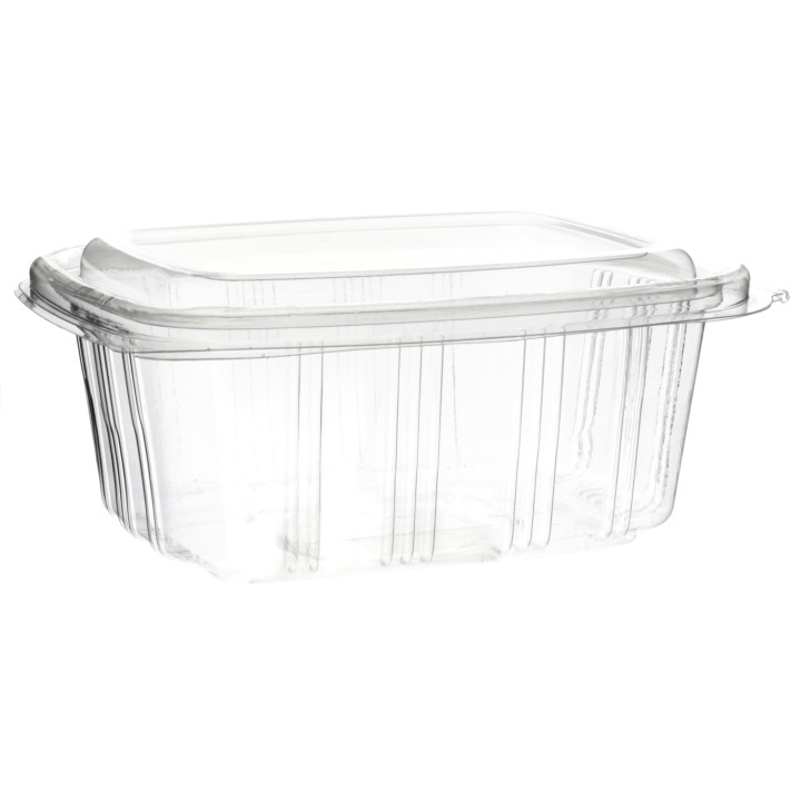 Plastic Hinged Deli Container OPS High Dome Lid 750ml (50 Units) 