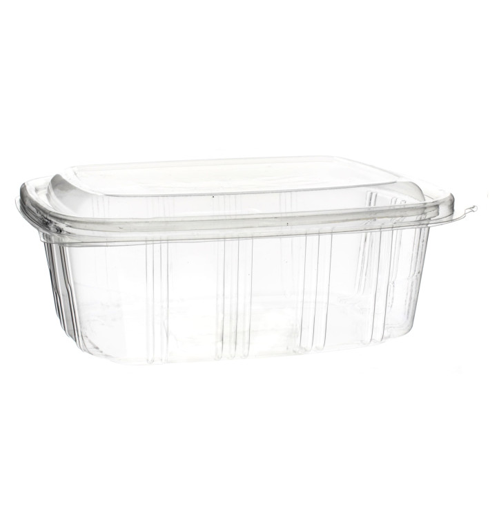Plastic Hinged Deli Container OPS High Dome Lid 1000ml (50 Units) 