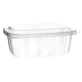 Plastic Hinged Deli Container OPS High Dome Lid 1000ml (350 Units)