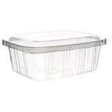 Plastic Hinged Deli Container PET High Dome Lid 1000ml (50 Units) 