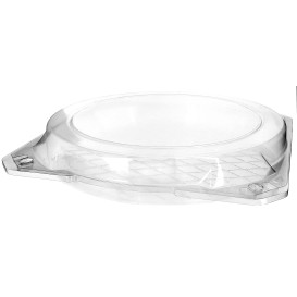 Plastic Hinged Bakery Container PET Ø27x5cm (25 Units) 