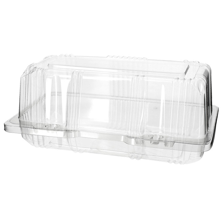 Plastic Hinged Bakery Container PET 18x9,5x8cm (20 Units) 