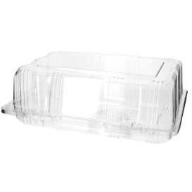 Plastic Hinged Bakery Container PET 22x14,5x8cm (20 Units) 