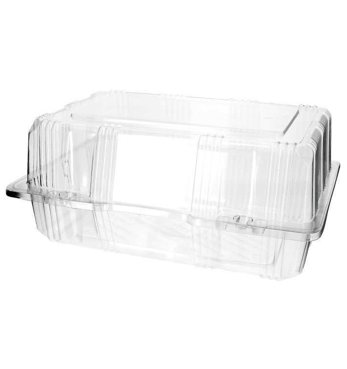 Plastic Hinged Bakery Container PET 22x14,5x10cm (20 Units) 