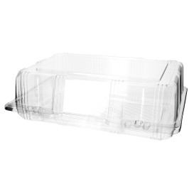 Plastic Hinged Bakery Container PET 25x17x8cm (20 Units) 