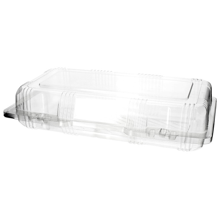 Plastic Hinged Bakery Container PET 26x13x6cm (20 Units) 