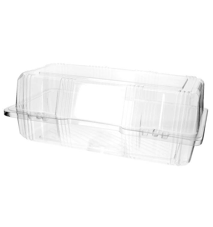 Plastic Hinged Bakery Container PET 26x13x10cm (20 Units) 