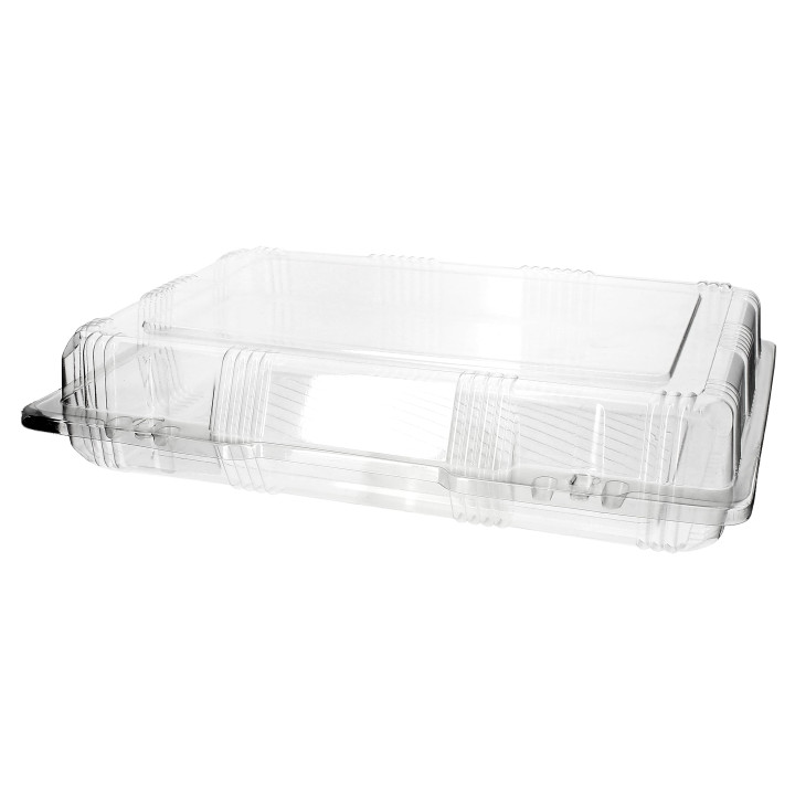 Plastic Hinged Bakery Container PET 28x18x6cm (20 Units) 