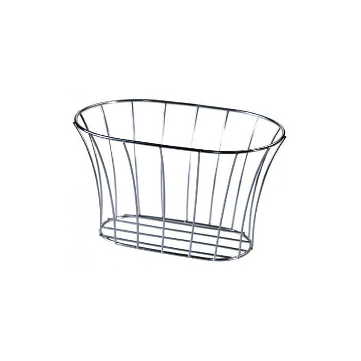 Basket Containers Steel Oval Shape Silver 21x12,7x12,7 (12 Units)