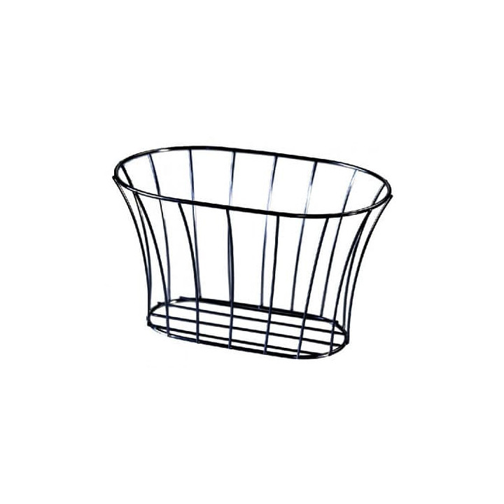 Basket Containers Steel Oval Shape Black 21x12,7x12,7 (12 Units)