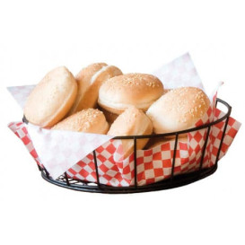 Basket Containers Steel Round Shape Black Ø24,1x7cm (1 Unit) 