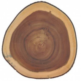 Wooden Serving Platter Round shape Ø23x3,5cm (6 Units)