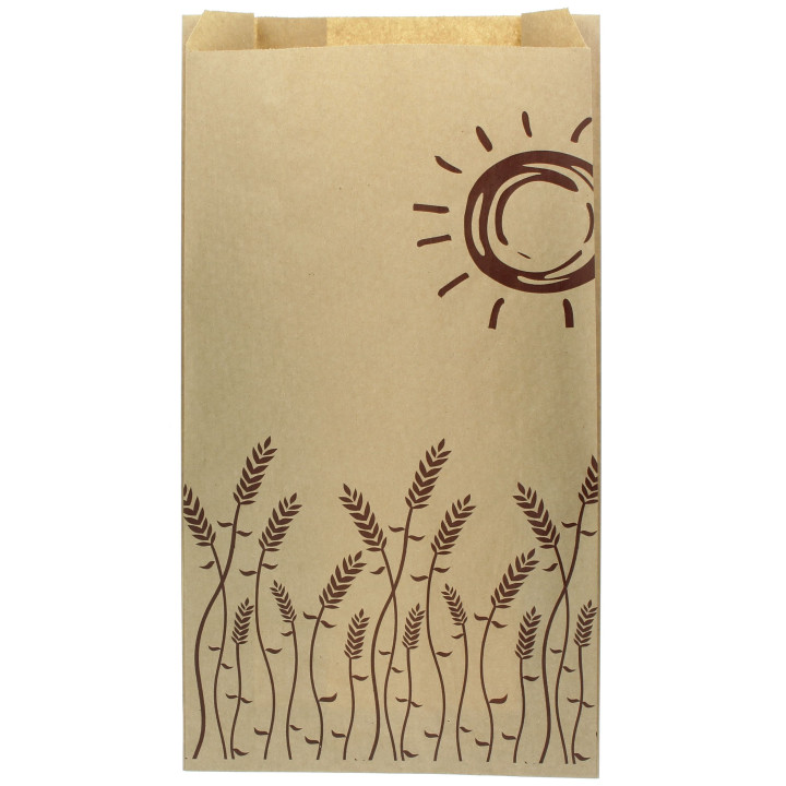 Paper Food Bag "Espigas" 18+7x32cm (1000 Units)