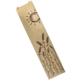 Paper Food Bag "Espigas" 12+6x50cm (100 Units)  