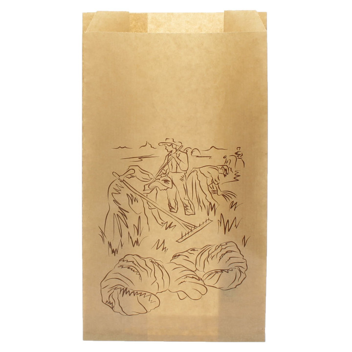 Paper Food Bag Kraft "Siega" 12+6x20cm (250 Units)  