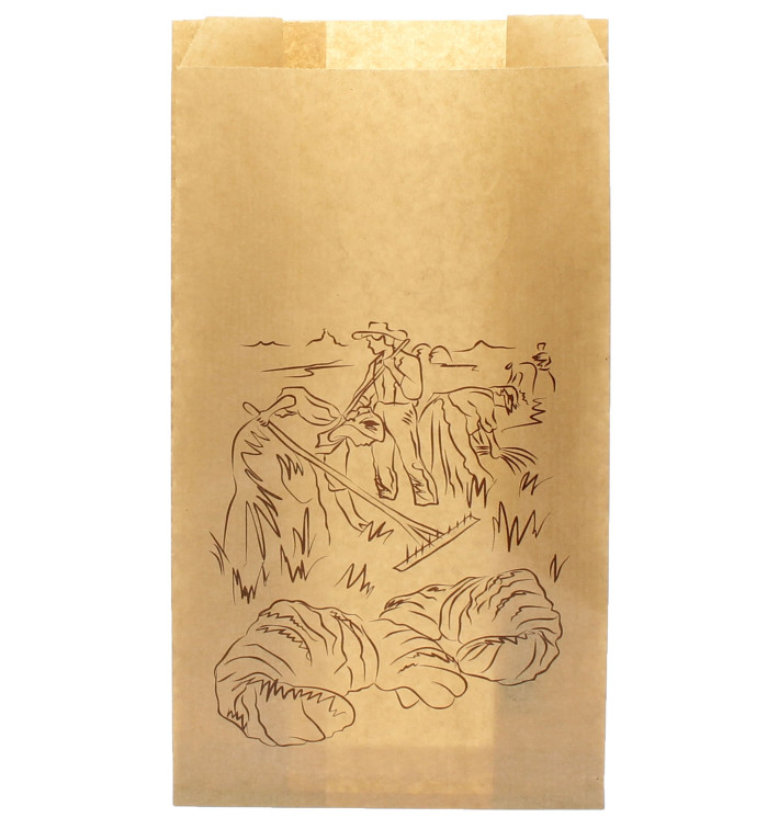 Paper Food Bag Kraft "Siega" 18+7x32cm (1000 Units)