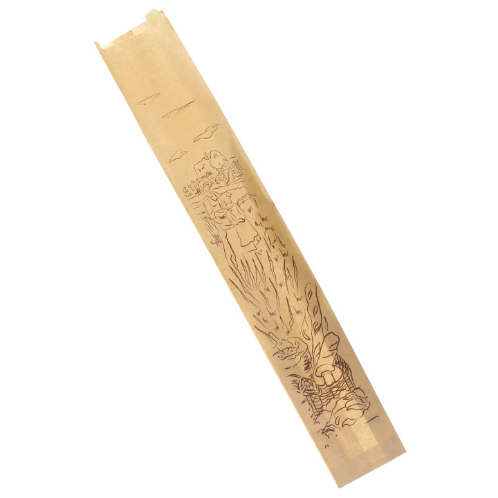 Paper Food Bag "Siega" Kraft 9+5x58cm (100 Units)  