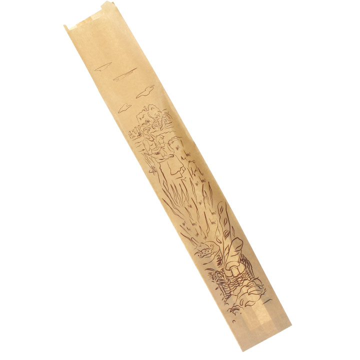 Paper Food Bag "Siega" Kraft 9+5x50cm (100 Units)  