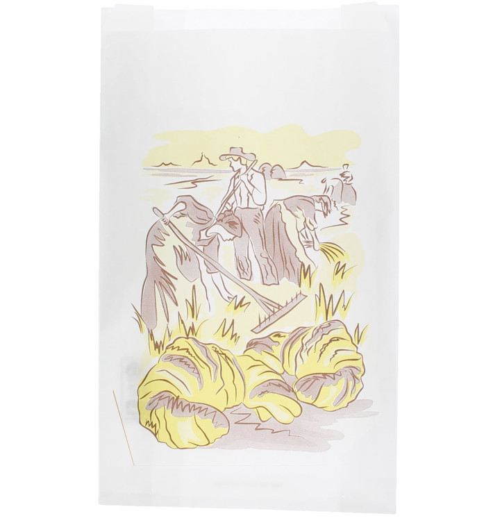 Paper Food Bag "Siega" 22+7x36cm (250 Units)  