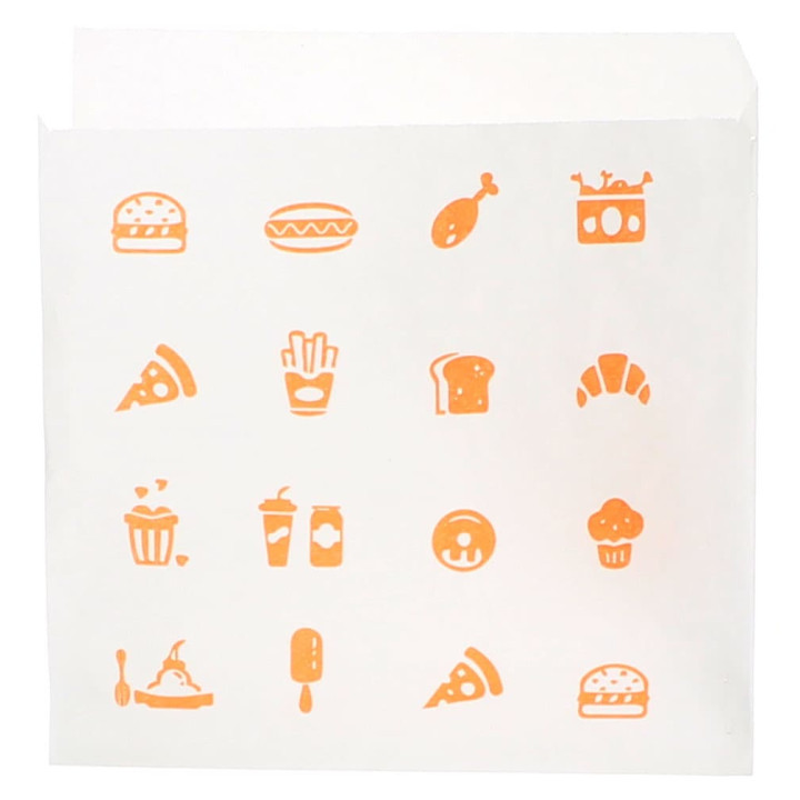 Paper Food Bag Opened L Shape "Saky Food" 15x15cm (3000 Units)