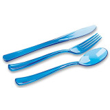 Plastic Cutlery Kit Fork, Knife, Spoon Turquoise  (1 Unit)