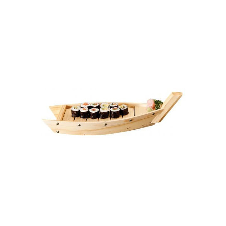 Wooden Sushi Boat Serving Tray 44x13x11cm (1 Unit) 